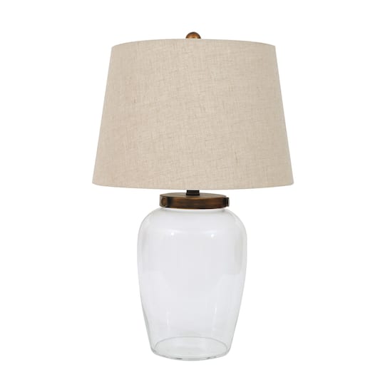 23&#x22; Glass Fillable Table Lamp